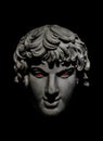 Evil Eyes Greek Bust Head Over Black Royalty Free Stock Photo