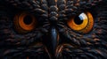 The evil eyes. ( Eagle Owl, Bubo bubo). Generative AI Royalty Free Stock Photo