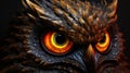 The evil eyes. ( Eagle Owl, Bubo bubo). Generative AI Royalty Free Stock Photo