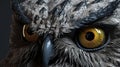The evil eyes. ( Eagle Owl, Bubo bubo). Generative AI Royalty Free Stock Photo