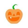 evil face of Halloween pumpkin vector illustration