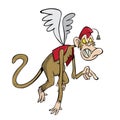 Evil flying monkey pointing