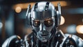 evil future Portrait of a humanoid ai robot Royalty Free Stock Photo