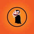 evil gost and spirit vector icon logo for Halloween. Royalty Free Stock Photo