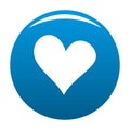 Evil heart icon vector blue Royalty Free Stock Photo