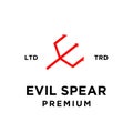 Evil hell logo icon design illustration