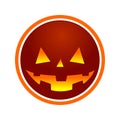 Evil Jack O Lantern Circle Symbol Graphic Design