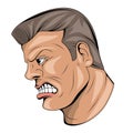 Evil man. Vector illustration of a evil sinister man super villain or bad boss