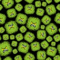 Evil microbe pattern seamless. evil virus background