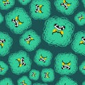 Evil microbe pattern seamless. evil virus background