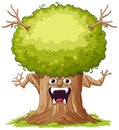 An evil monster tree cartoon