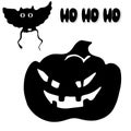 Evil pumpkin, owl caught a snake. Halloween element design. Royalty Free Stock Photo