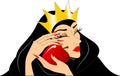 Evil queen with poisoned apple