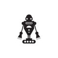 evil robot icon. Element of robots for advertising signs, mobile concept and web apps. Icon for website design and development, ap Royalty Free Stock Photo