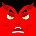 Evil Satan. Angry emotion Devil.