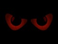 Evil scary eyes, black pupils. Halloween element for design. Vector Royalty Free Stock Photo