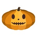 Evil smiling pumpkin icon, isometric style