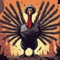 Evil Turkey in a killing spree, rampage