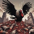 Evil Turkey in a killing spree, rampage