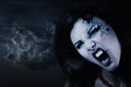 Evil vampire woman beautiful halloween Royalty Free Stock Photo