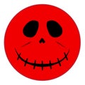 Crazy Red Zombie Face Button Isolated Royalty Free Stock Photo