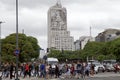 Evita Peron in 9 de Julio Avenue in Buenos Aires, Argentina