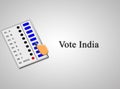 EVM Electronic Voting Machine used to cast the vote in Indian elections. Royalty Free Stock Photo