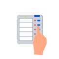 EVM machine with hand icon Royalty Free Stock Photo