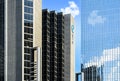 Montreal downtown city EVO buildings on Robert Bourassa boulevard