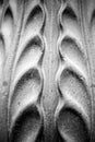 Iron wave-shaped black and white texture Royalty Free Stock Photo
