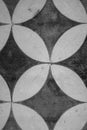 Black and white texture of old floor tiles Royalty Free Stock Photo