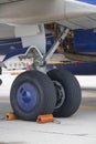 Rear wheels of an airliner