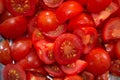 Closeup of small chopped tomato salad Royalty Free Stock Photo