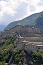The evocative fortress-prison of the town of Bard in Aosta Valley in Italy