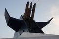 Chimney of a moving ferry