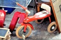 Old vintage tricycle at a vintage market