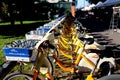 Milan, public bicycles parked Royalty Free Stock Photo