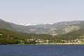 Evocative view of Nederland, Colorado, across Barker Reservoir Royalty Free Stock Photo