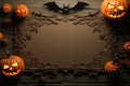 Evoke Halloween spirit with a 3D rendered pumpkin poster mock up