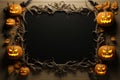 Evoke Halloween spirit with a 3D rendered pumpkin poster mock up