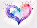 Evoking Emotions with Abstract Heart-Shaped Watercolor Art