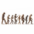 Evolution Of Apes: 3d Concept Illustration In Aaron Siskind Style