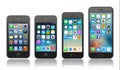 Evolution of Apple iPhone Royalty Free Stock Photo