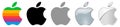 Evolution of the Apple Logos Royalty Free Stock Photo