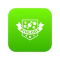 Evolution biology icon green vector Royalty Free Stock Photo