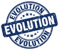evolution blue stamp Royalty Free Stock Photo