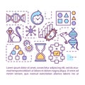 Evolution concept icon with text. Natural selection and genetic drift. Mutation and recombination. PPT page vector Royalty Free Stock Photo