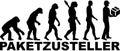 Evolution delivery man. german Royalty Free Stock Photo