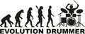 Evolution drummer music Royalty Free Stock Photo