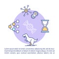 Evolution, heritable characteristics change concept icon with text. Mutation and genetic recombination. PPT page vector Royalty Free Stock Photo